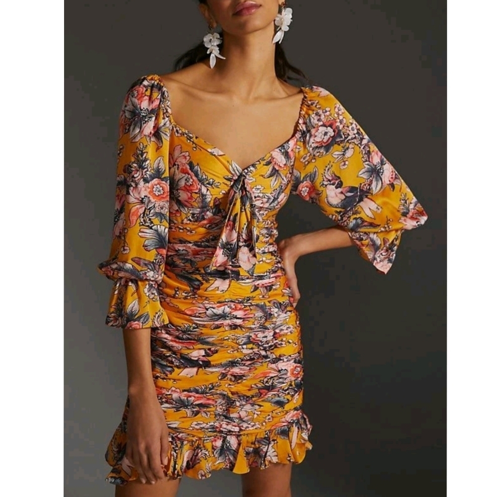 Ranna Gill Ruched Mini Dress